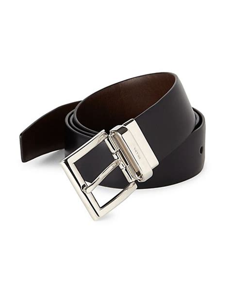 prada vitello lux reversible belt|Men's Custom Belts .